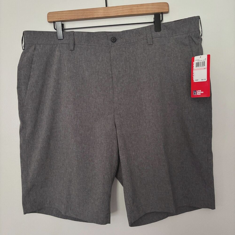 PGA TOUR Men's Size 40 Gray Golf Shorts Stretch Active Waistband NWT #20